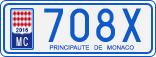 License plate of Monaco, Cars