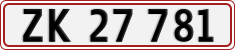 License plate of Denmark, Regular plates