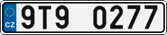 License plate of the Czech Republic, Cars (2001)