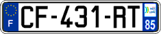 French license plate, SIV (ordinary)