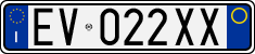 Номер Італії, Автомобілі (стандарт 1994 р.)
