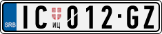 License plate of Serbia, Cars