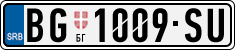 License plate of Serbia, Cars