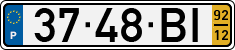 License plate of Portugal, Regular plates