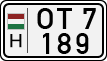 license plates of Hungary, Oldtimers (1990)