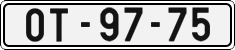 License plate of the Czech Republic, Cars (1960)