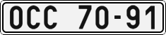 License plate of the Czech Republic, Cars (1960)