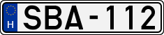license plates of Hungary, Cars (1990)