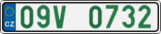 License plate of the Czech Republic, Oldtimers (2001)