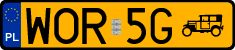 License plates of Poland, Oldtimers