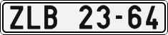 License plate of the Czech Republic, Cars (1960)