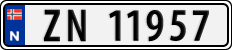 License plate of Norway, Cars