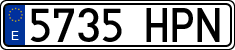 License plates of Spain, Ordinary (2000)