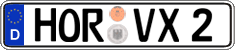 German license plate, Regular plates