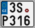 License plate of the Czech Republic, Motorcycles (2001)