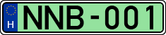 license plates of Hungary, Electric vehicles (1990)