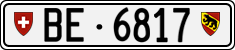 License plate of Switzerland, Cars
