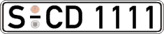 German license plate, Regular plates