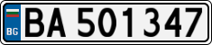 License plate of Bulgaria, Military