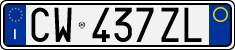 License plate of Italy, Cars (1994 year series)
