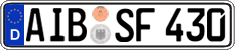 German license plate, Regular plates