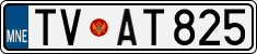 License plate of Montenegro, Cars