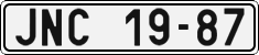License plate of the Czech Republic, Cars (1960)