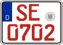 German license plate, Red license plates