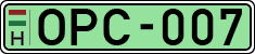 license plates of Hungary, Electric vehicles (1990)
