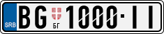 License plate of Serbia, Cars