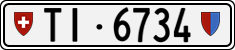 License plate of Switzerland, Cars