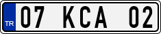 License plate of Turkey, Regular plates