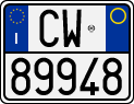 License plate of Italy, Motorcycles (1994 year series)