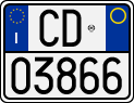License plate of Italy, Motorcycles (1994 year series)