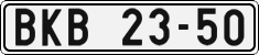 License plate of the Czech Republic, Cars (1960)