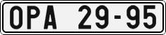 License plate of the Czech Republic, Cars (1960)