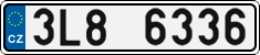 License plate of the Czech Republic, Cars (2001)