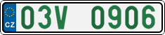 License plate of the Czech Republic, Oldtimers (2001)