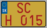 License plate of Slovakia, Oldtimers