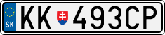License plate of Slovakia, Cars