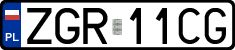 License plates of Poland, Regular car plates