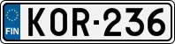 License plate of Finland, Cars