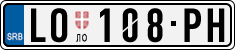 License plate of Serbia, Cars