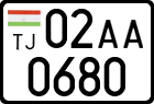 License plate of Tajikistan, Trailers (2009)
