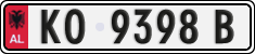 License plate of Albania, Cars (1993)