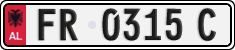 License plate of Albania, Cars (1993)