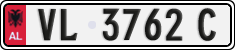 License plate of Albania, Cars (1993)