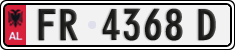 License plate of Albania, Cars (1993)