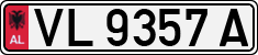 License plate of Albania, Cars (1993)