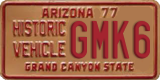 Arizona, Historic vehicle (XXXX)